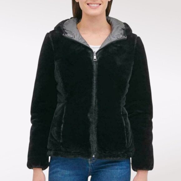 Andrew Marc Jackets & Blazers - Andrew Marc Reversible Quilted Puffer Jacket Hooded Small